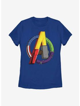 Marvel Avengers Avenger Textures Womens T-Shirt, NAVY, hi-res