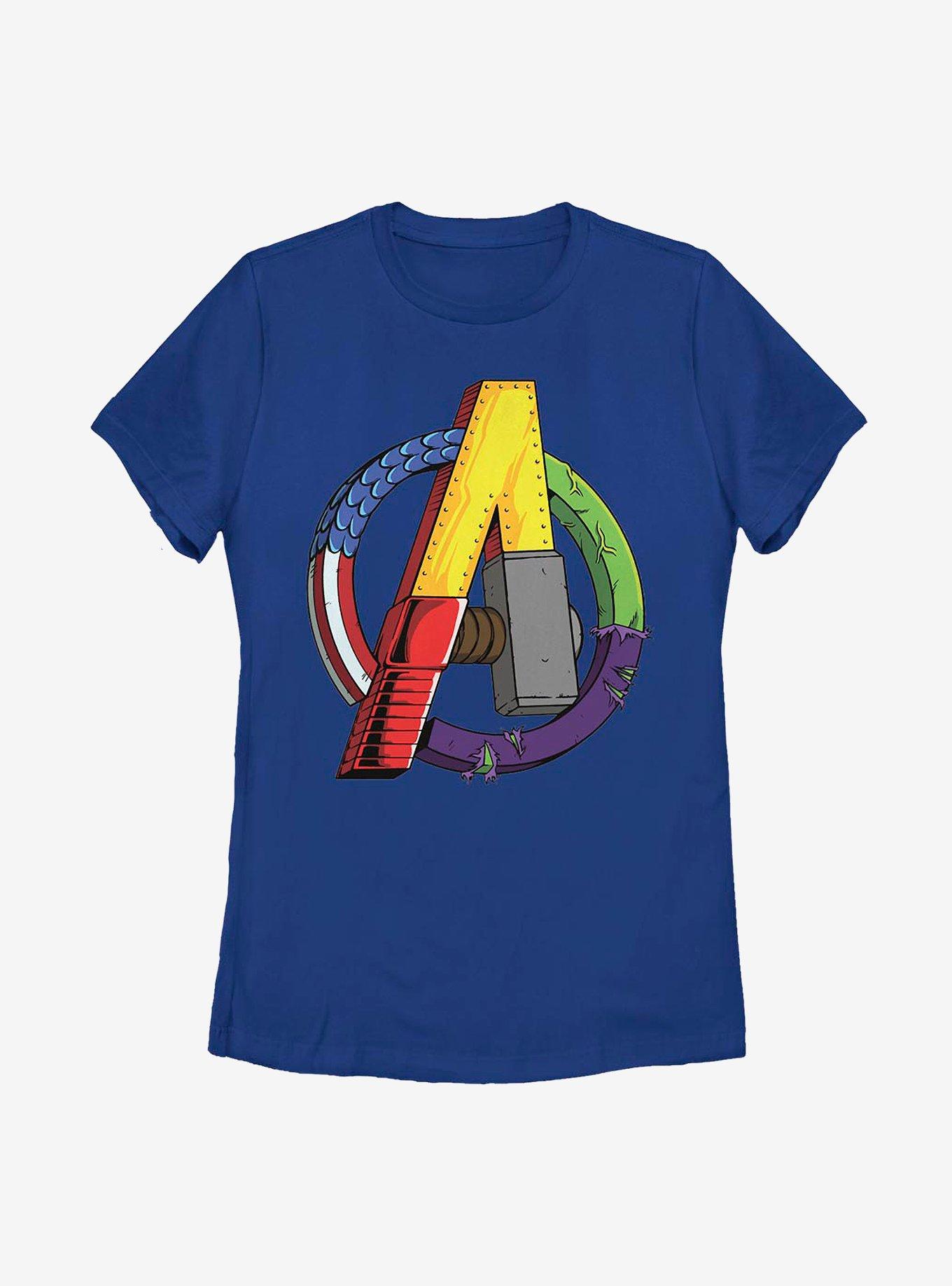 Marvel Avengers Avenger Textures Womens T-Shirt, NAVY, hi-res