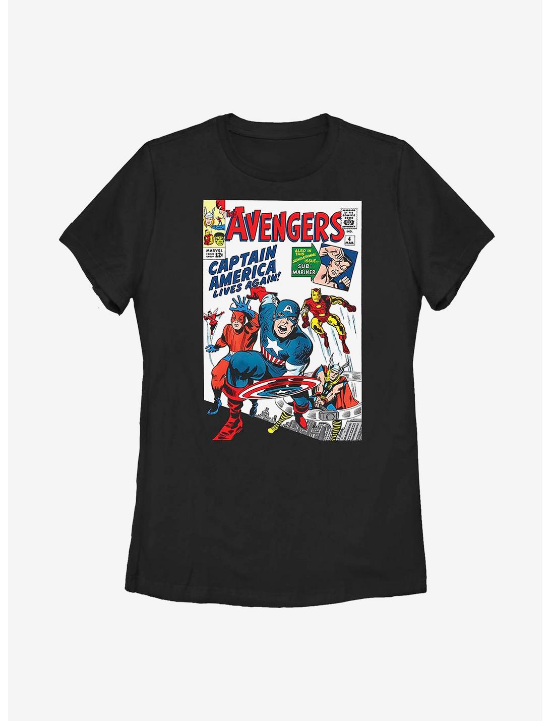 Marvel Avengers Four Womens T-Shirt, BLACK, hi-res