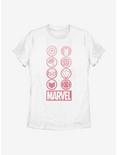 Marvel Avengers Gradient Icons Womens T-Shirt, WHITE, hi-res