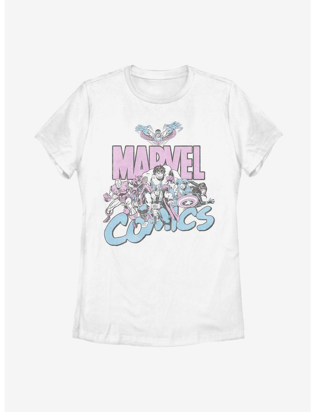 Marvel Avengers Marvel Pastel Group Womens T-Shirt, WHITE, hi-res