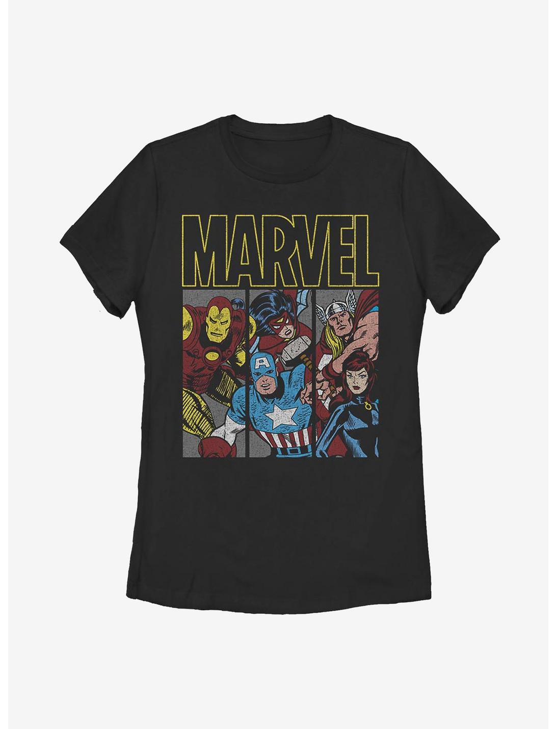 Marvel Avengers Marvel Tri Womens T-Shirt, BLACK, hi-res