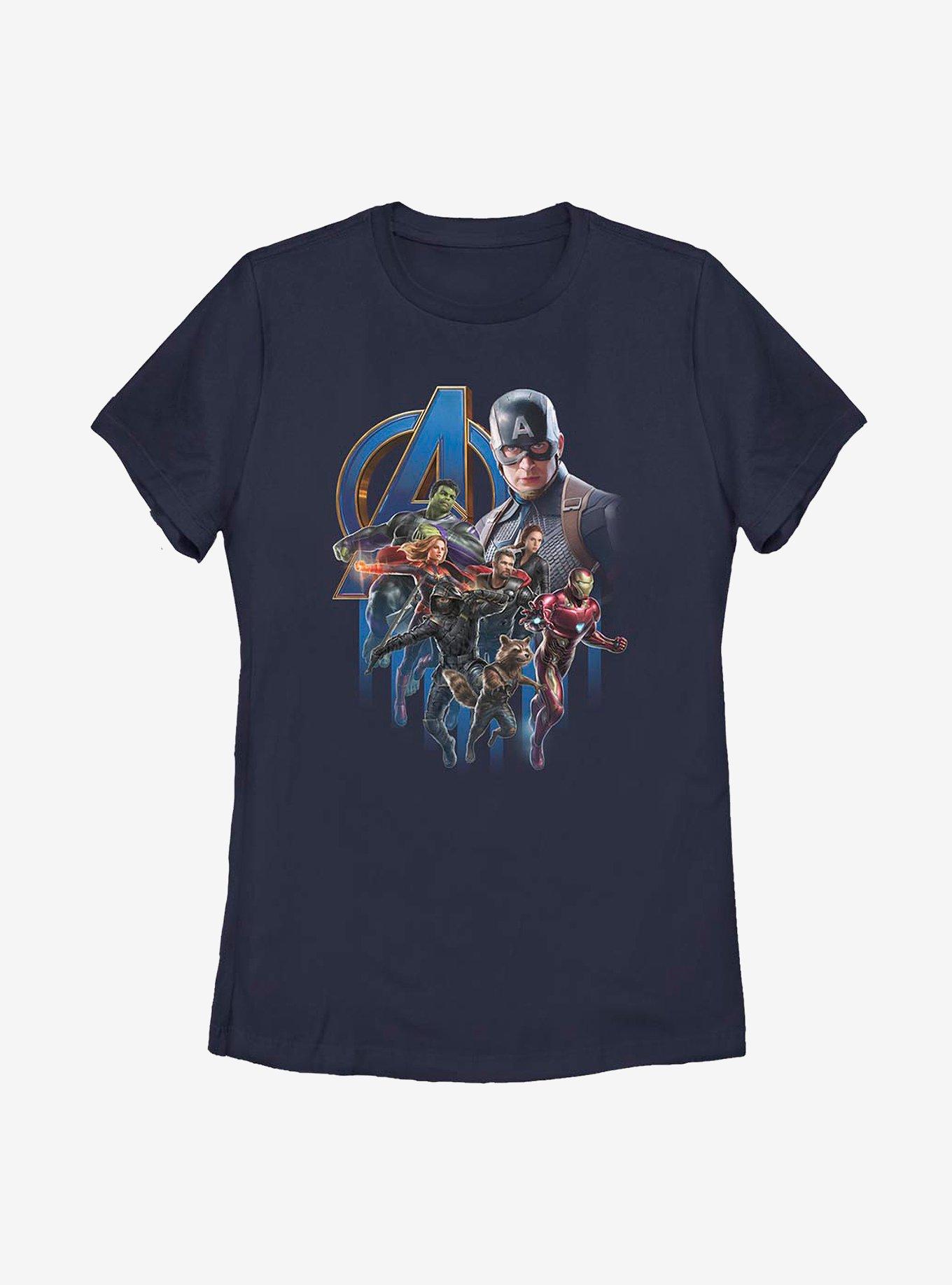 Marvel Avengers Group Poster Womens T-Shirt, , hi-res