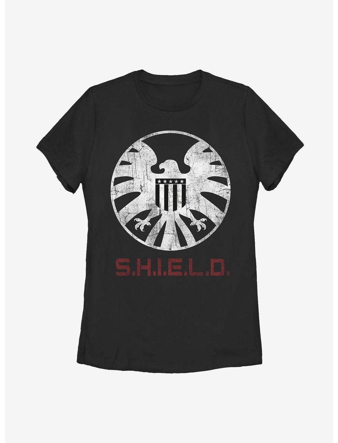 Marvel Avengers Shield Branding Womens T-Shirt, BLACK, hi-res