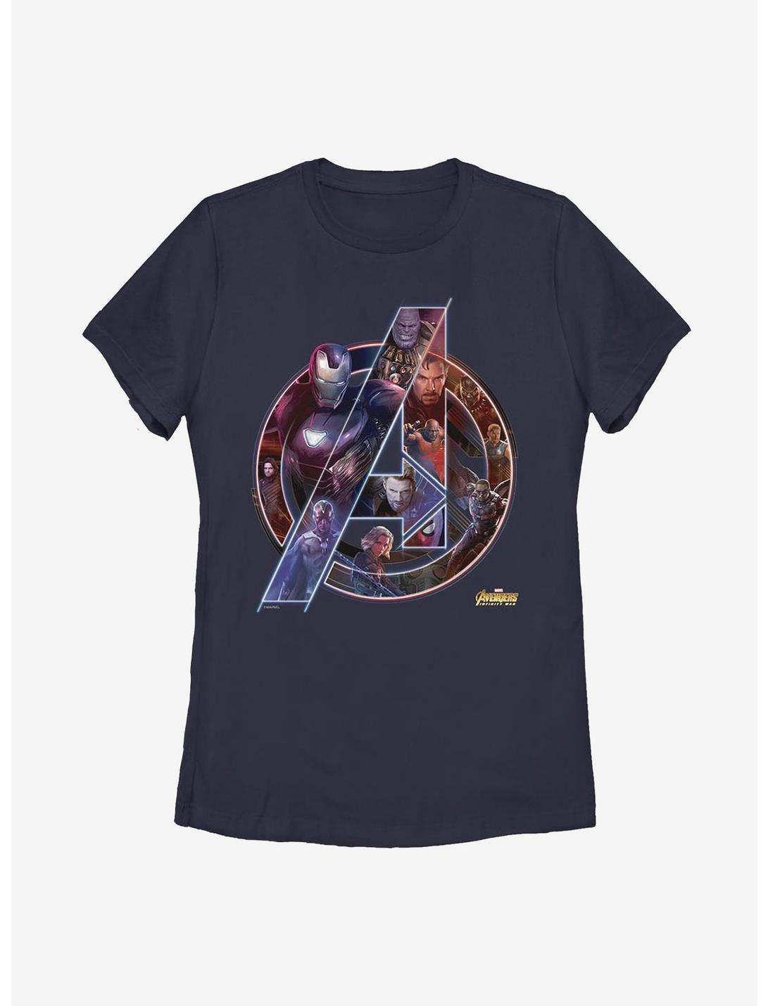 Marvel Avengers Team Neon Womens T-Shirt, NAVY, hi-res