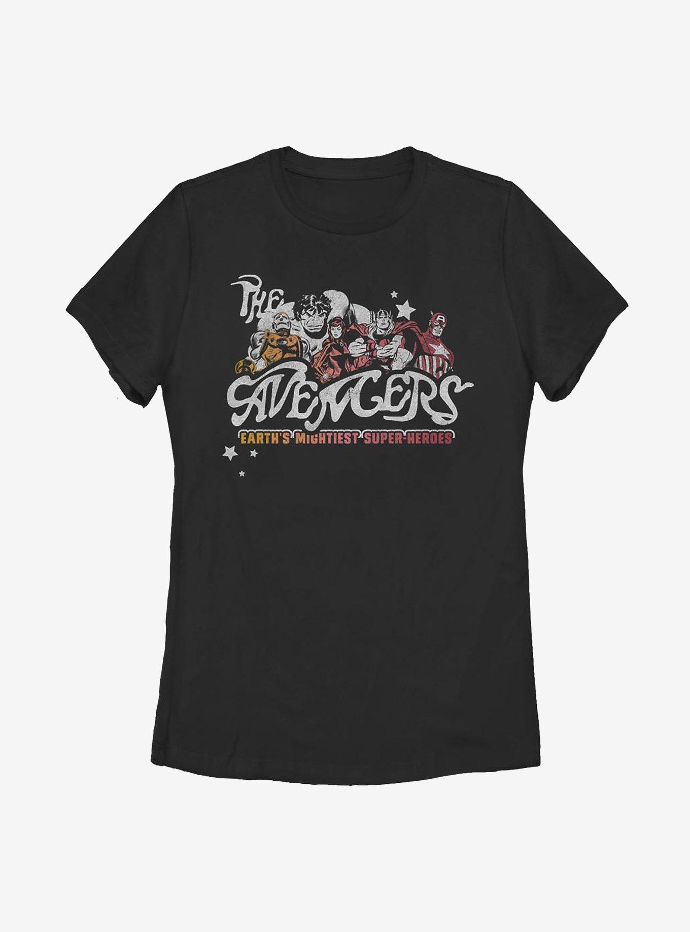 Marvel Avengers Vintage Marvel Womens T-Shirt, BLACK, hi-res