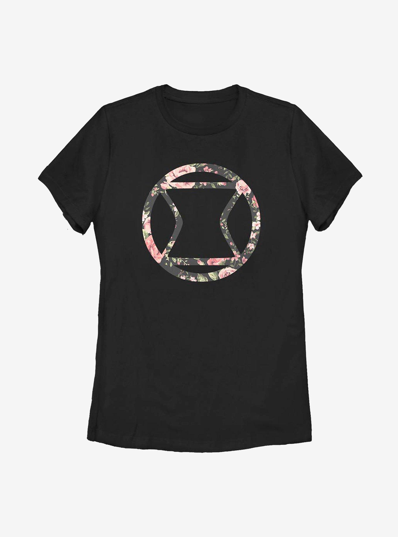 Marvel Black Widow Rose Womens T-Shirt, BLACK, hi-res