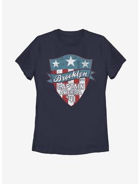 Marvel Captain America Brooklyn Cap Logo Womens T-Shirt, , hi-res
