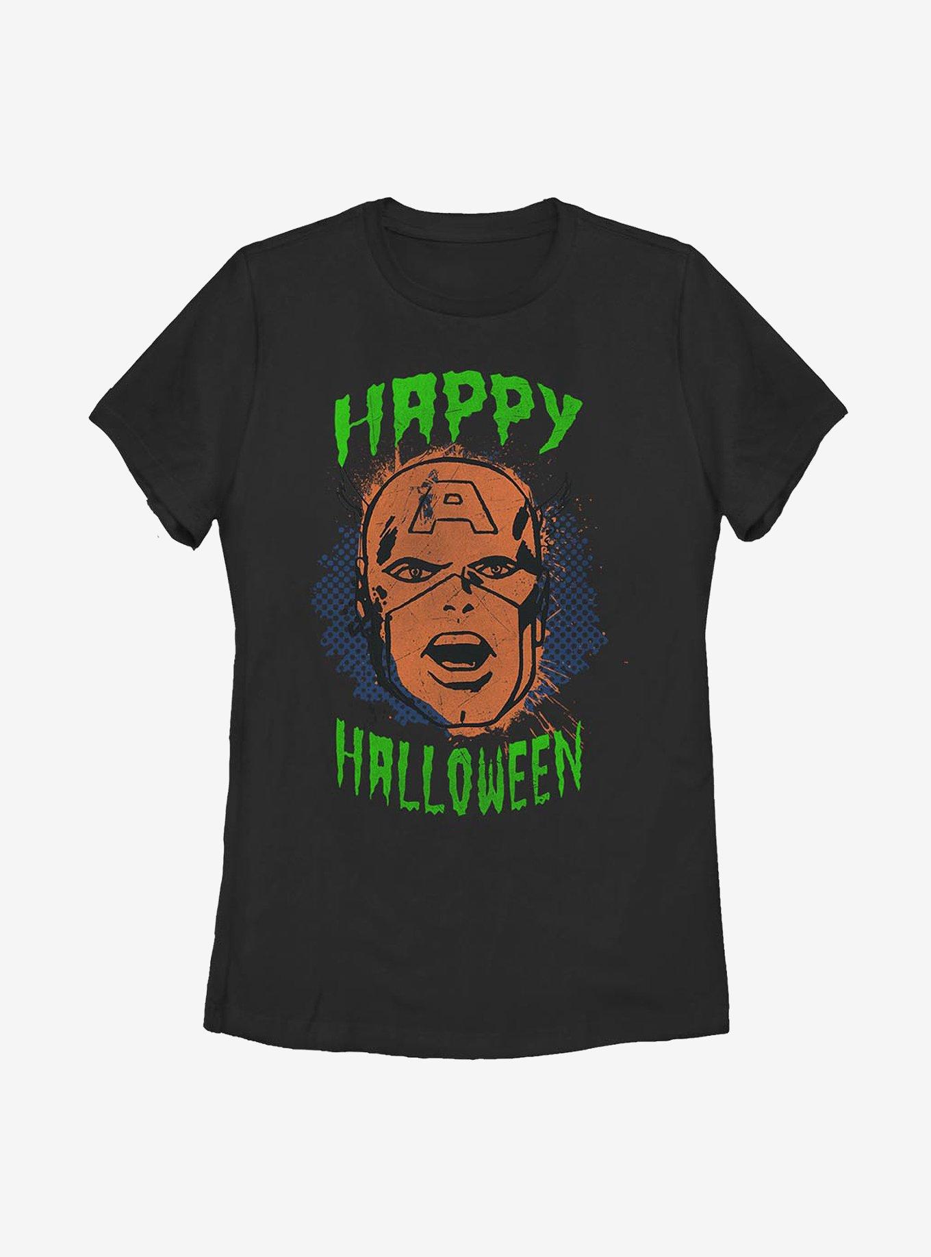 Marvel Captain America Face Halloween Womens T-Shirt, , hi-res