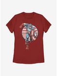 Marvel Captain America Captain Charge Womens T-Shirt, RED, hi-res