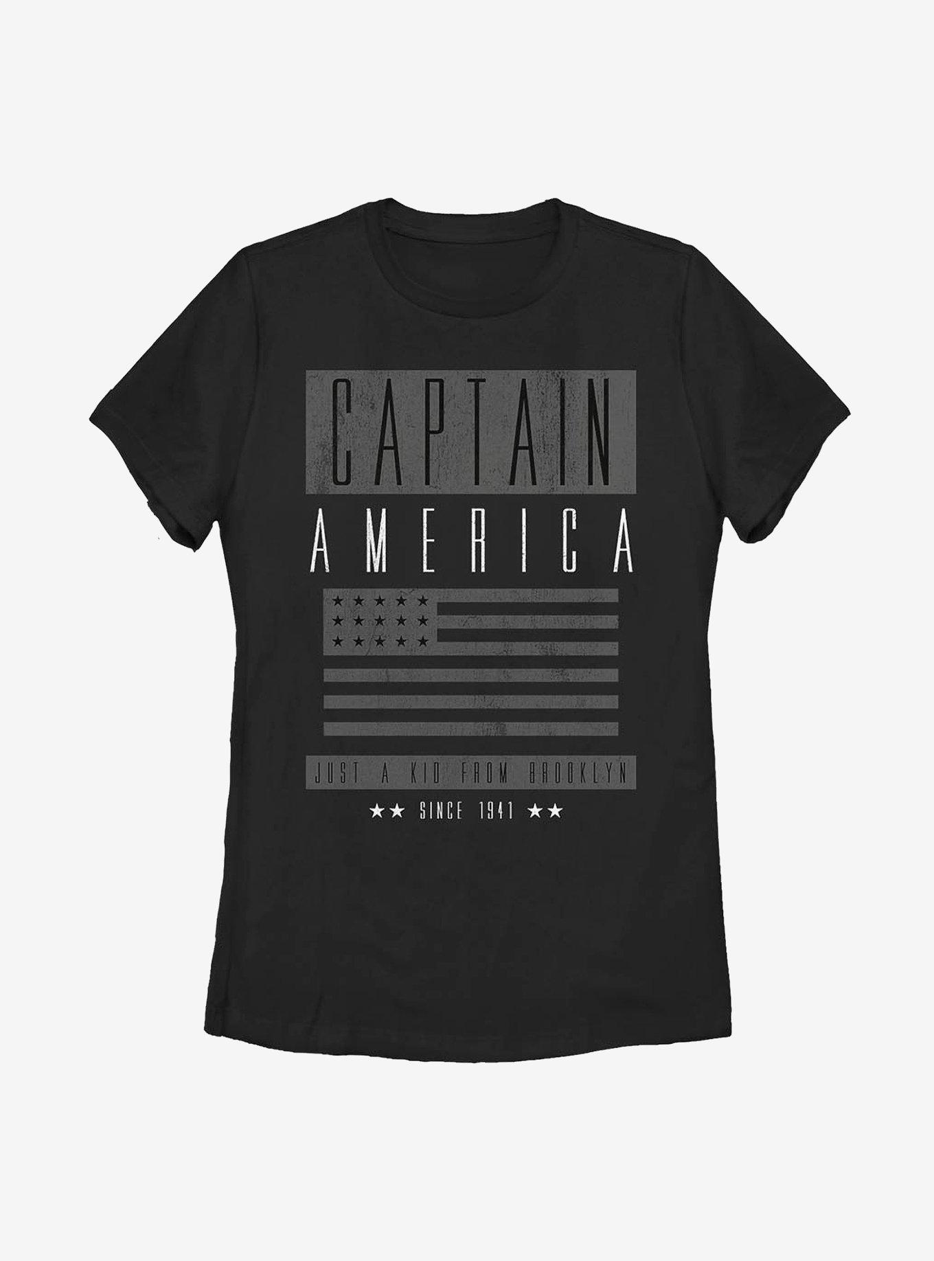 Marvel Captain America Greyout Cap Womens T-Shirt, , hi-res