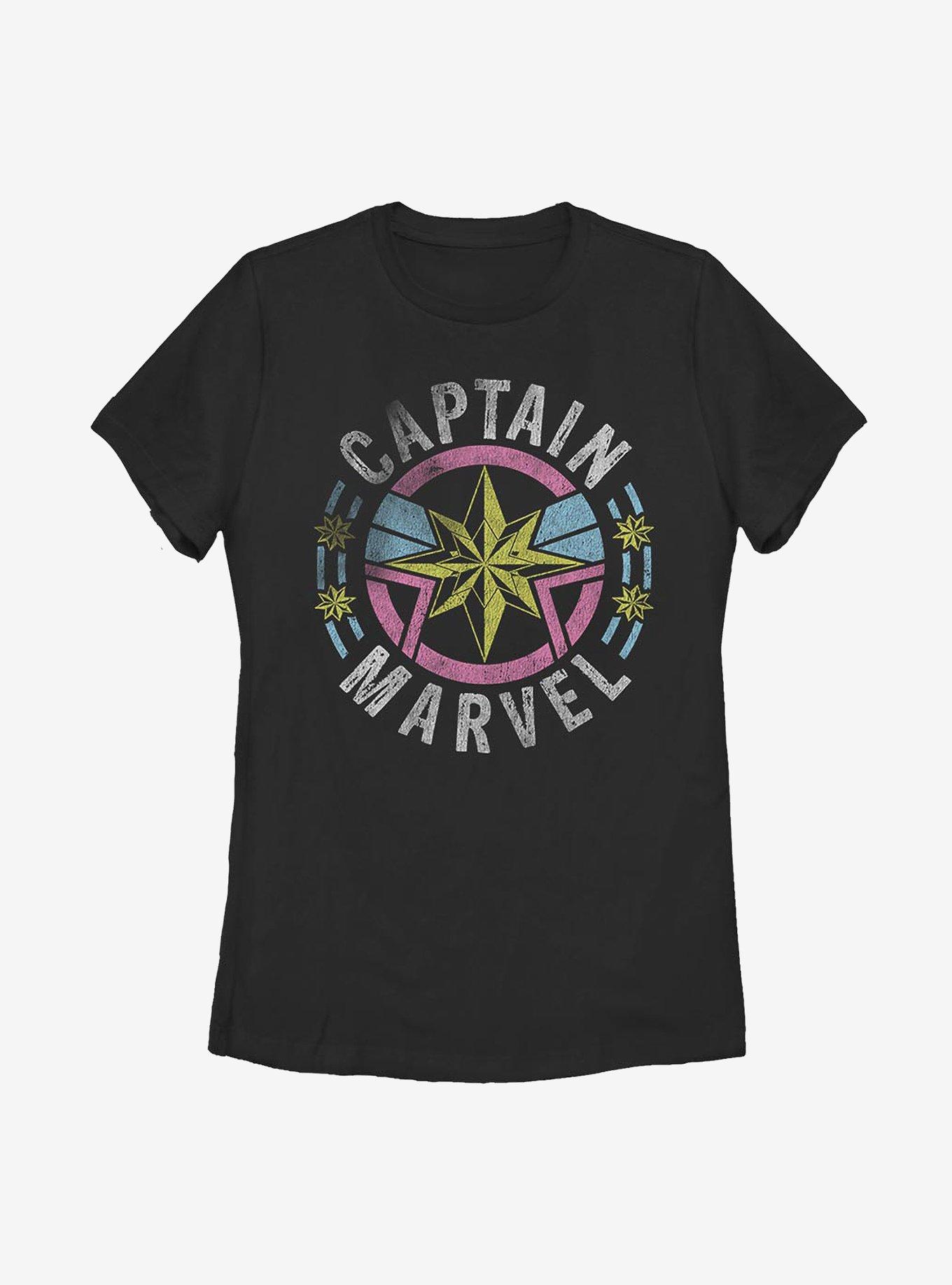 Captain Marvel 90s Capt. Marvel Logo Womens T-Shirt, , hi-res