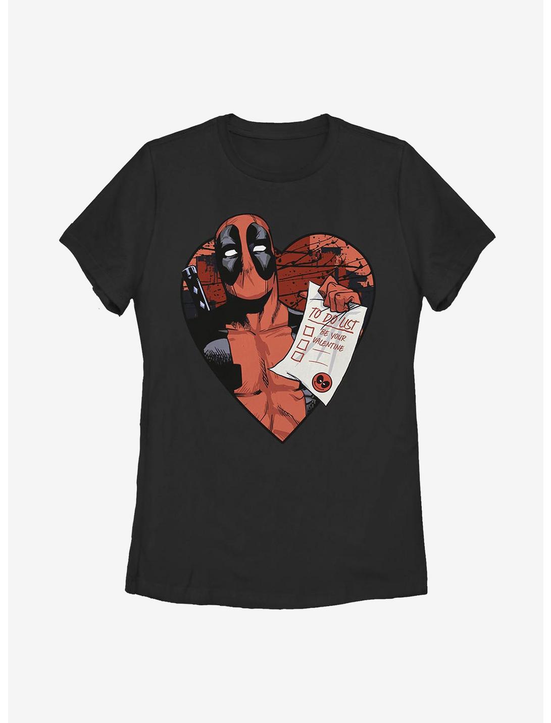 Marvel Deadpool List Womens T-Shirt, BLACK, hi-res