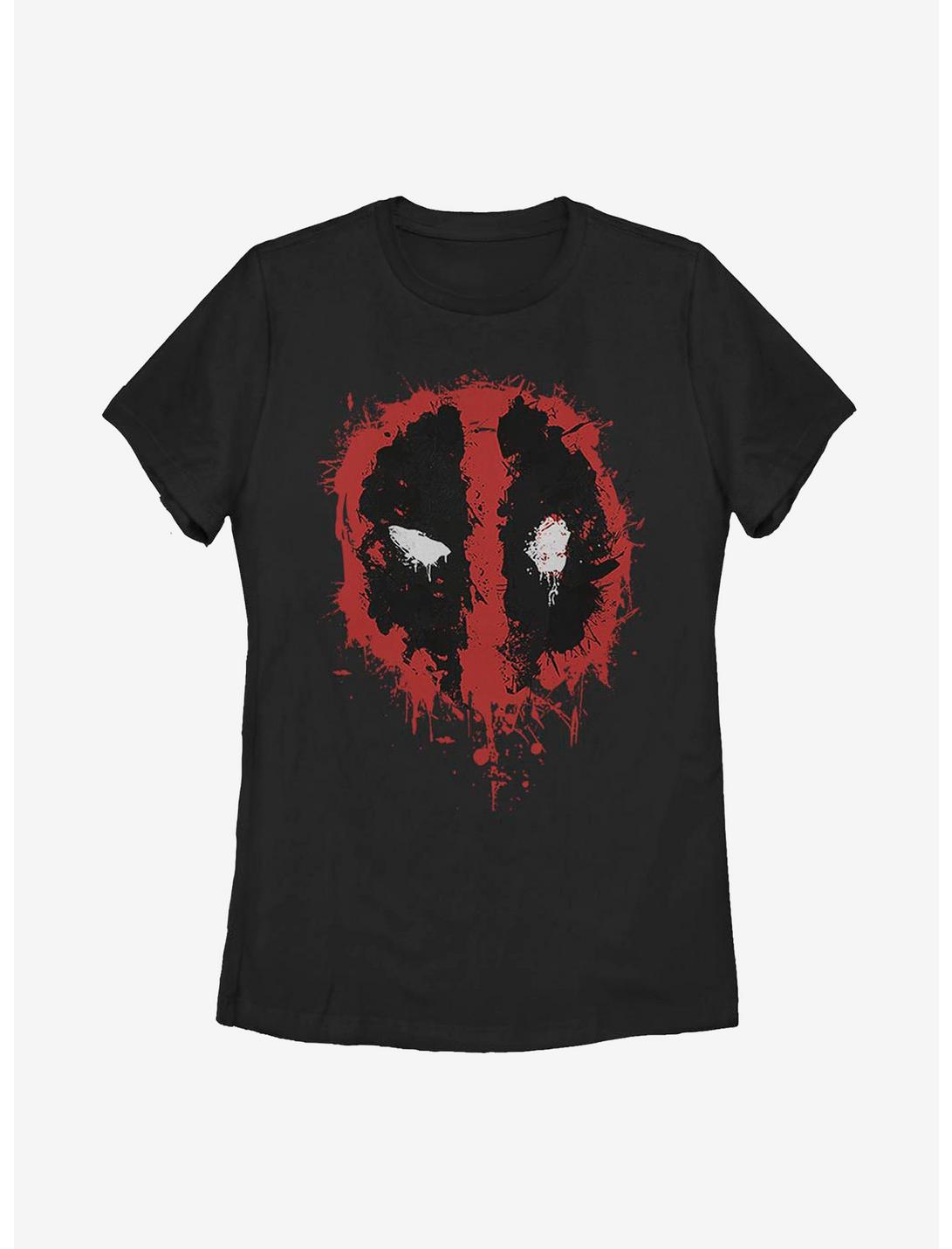 Marvel Deadpool Splatter Icon Womens T-Shirt, BLACK, hi-res