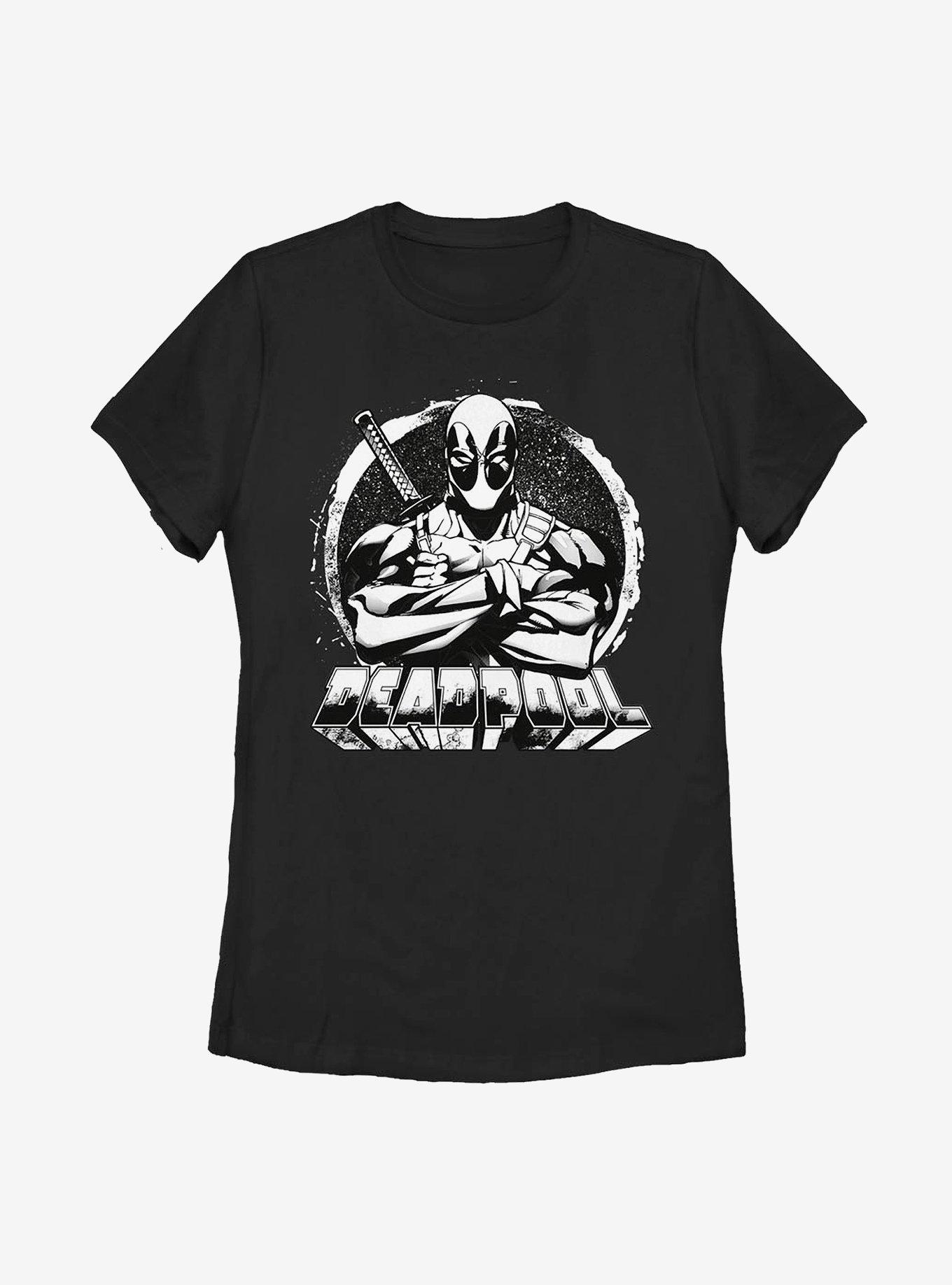 Marvel Deadpool For Hire Womens T-Shirt, BLACK, hi-res