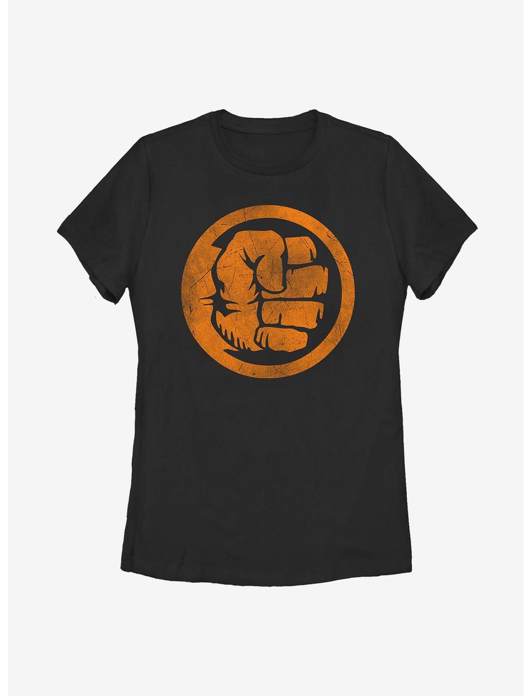 Marvel Hulk Orange Womens T-Shirt, BLACK, hi-res