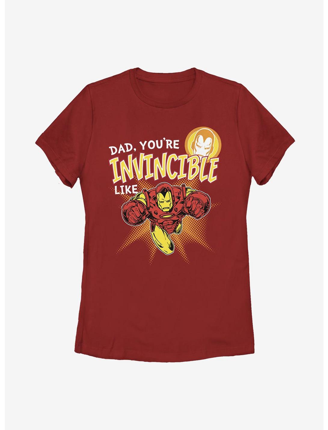 Marvel Iron Man Invincible Like Dad Womens T-Shirt, RED, hi-res