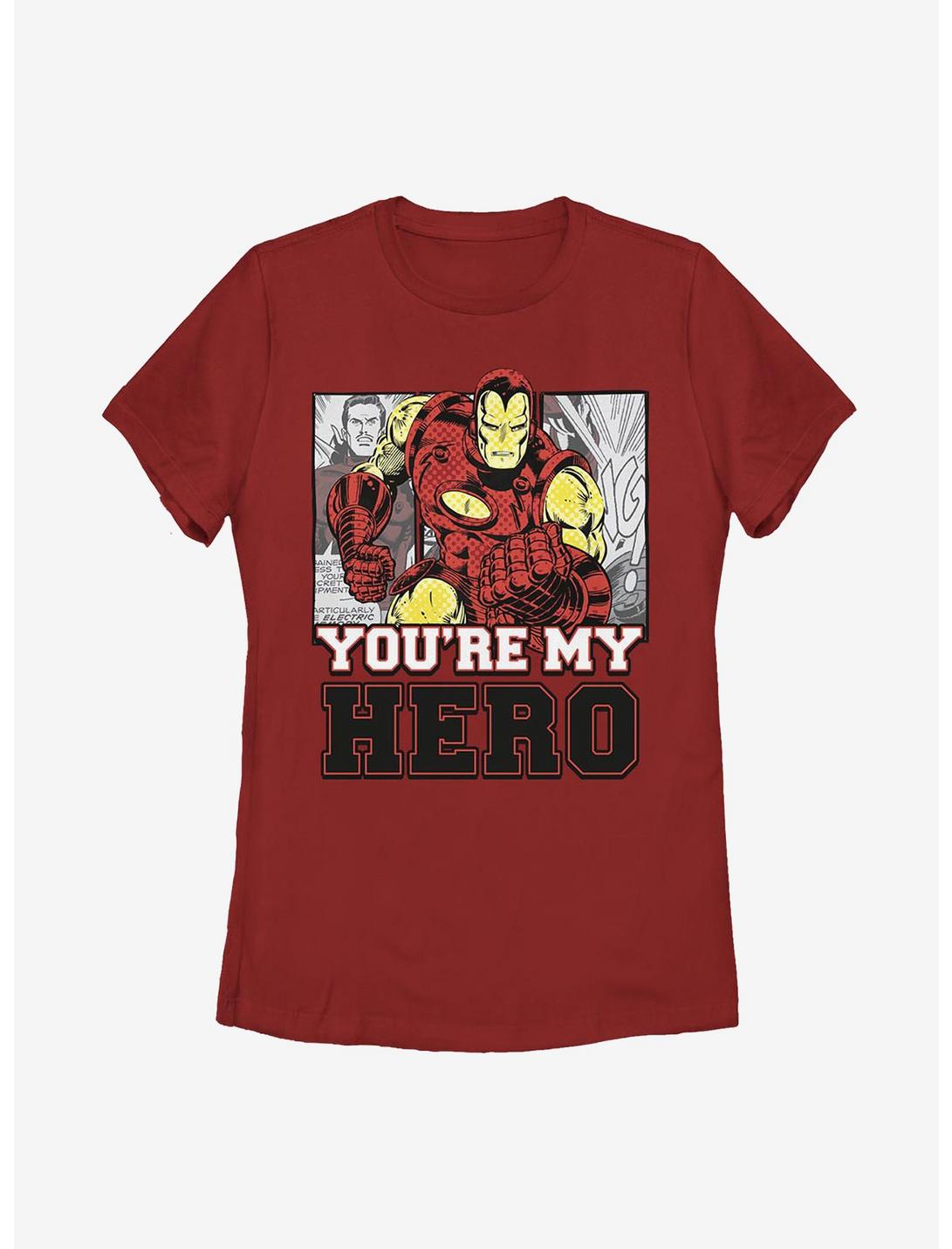 Marvel Iron Man Iron Hero Womens T-Shirt, RED, hi-res