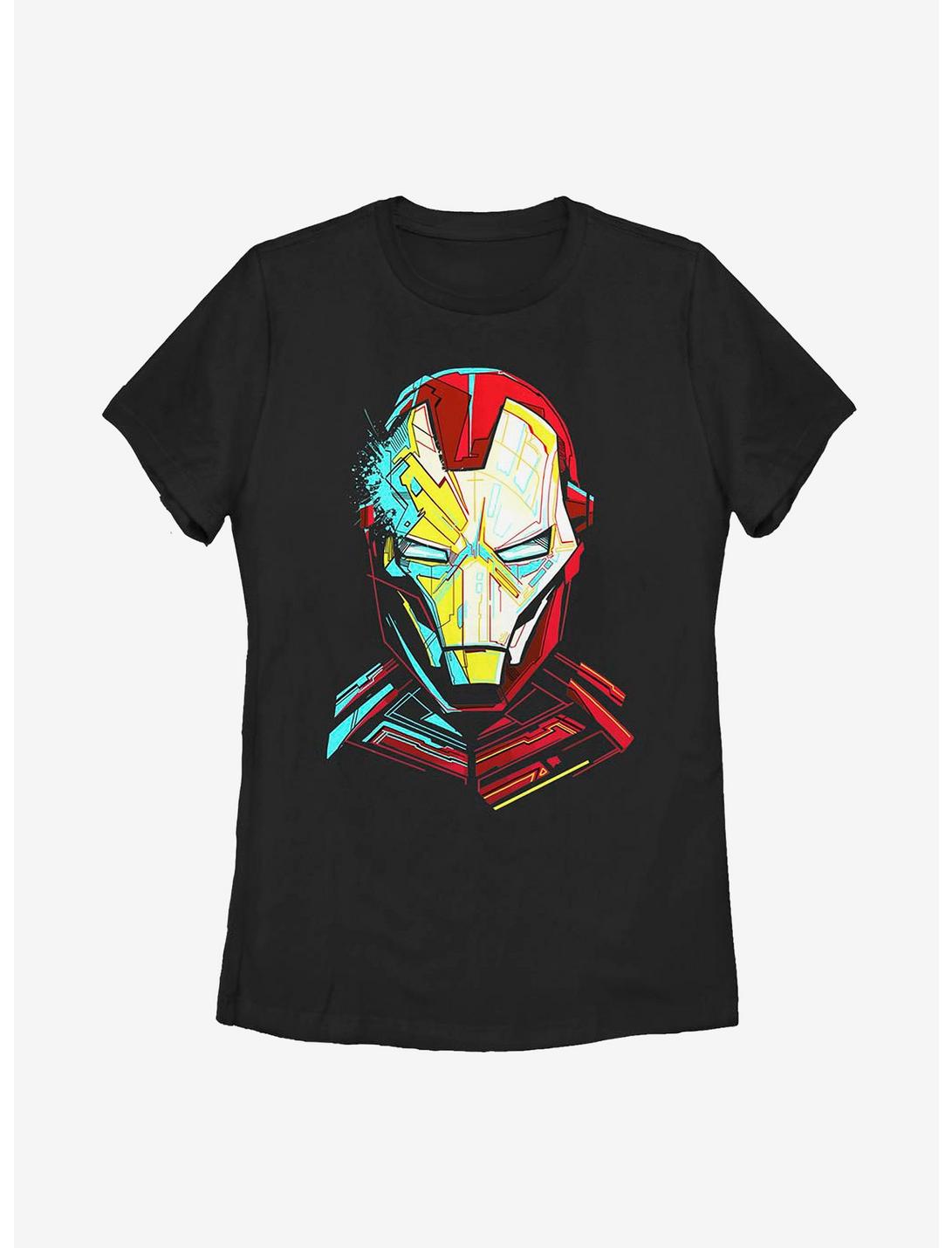 Marvel Iron Man Pieced Womens T-Shirt, BLACK, hi-res