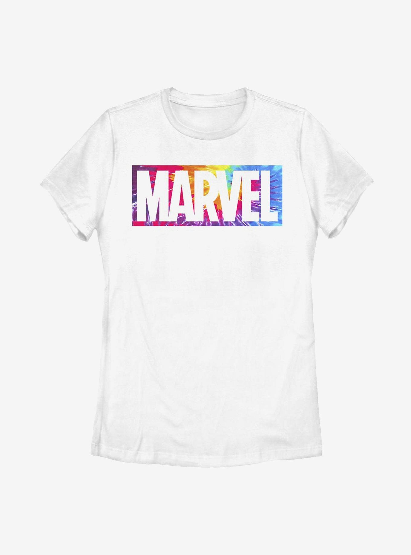 Marvel Brick Tie-Dye Womens T-Shirt, WHITE, hi-res