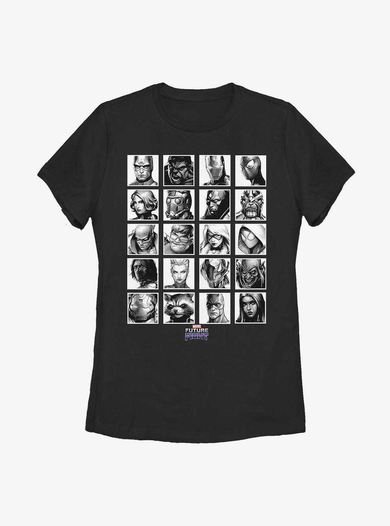 Marvel Character Select Womens T-Shirt, BLACK, hi-res