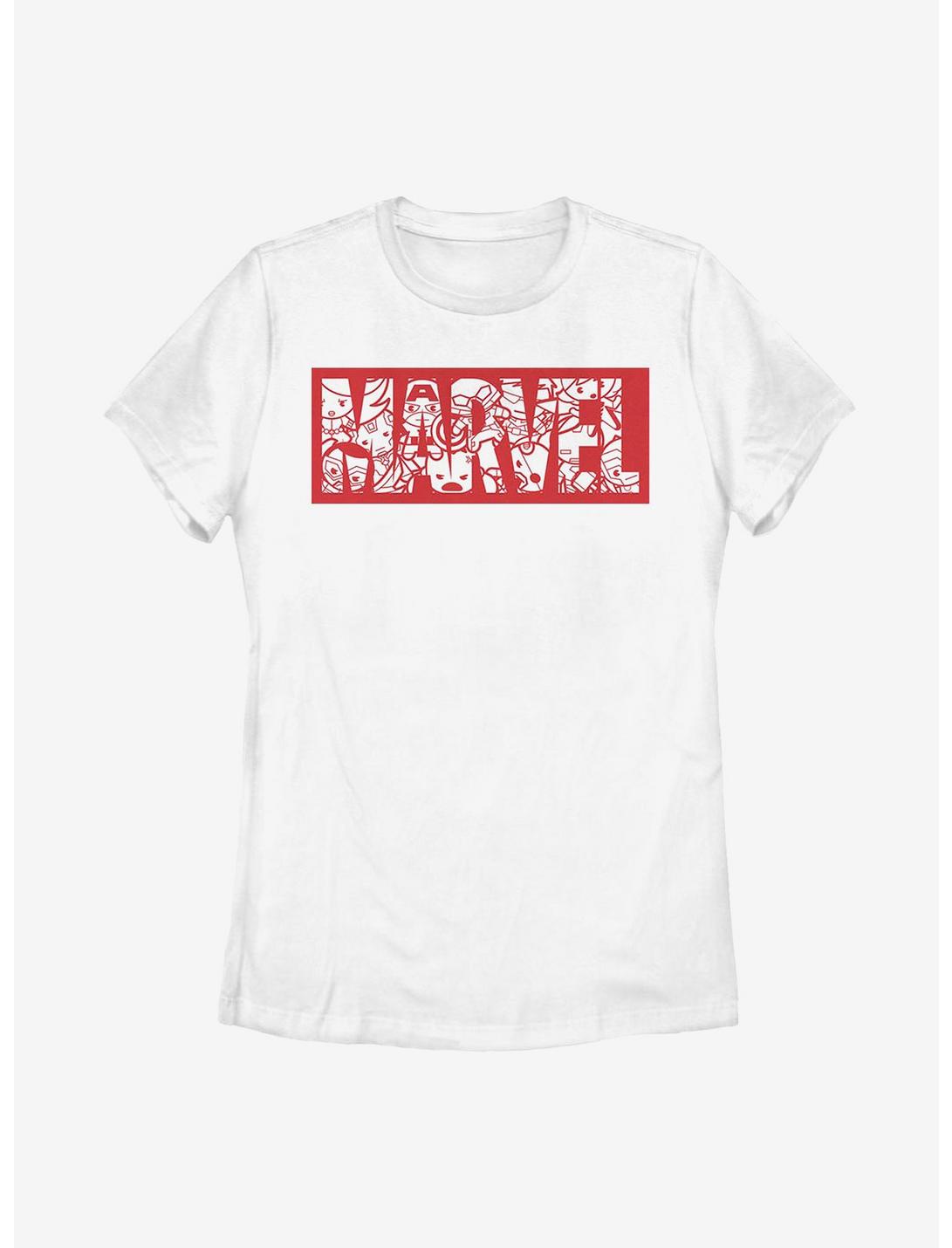 Marvel Kawaii Marvel Womens T-Shirt, WHITE, hi-res