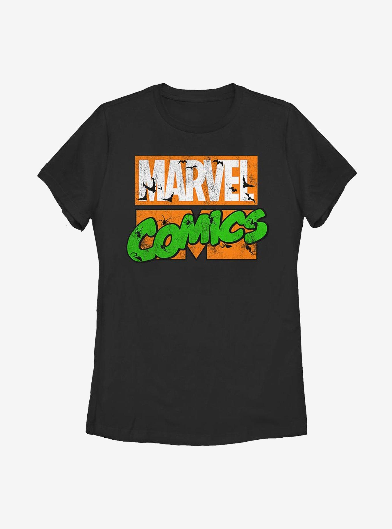 Marvel Spooky Logo Womens T-Shirt, , hi-res