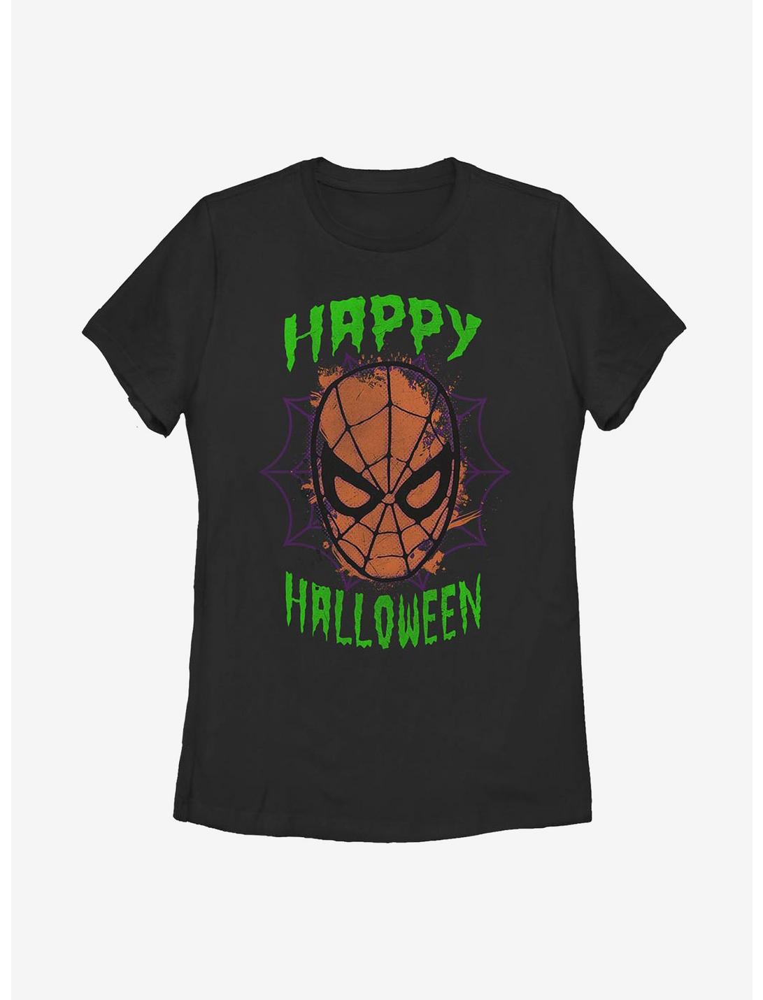 Marvel Spider-Man Mask Halloween Womens T-Shirt, BLACK, hi-res