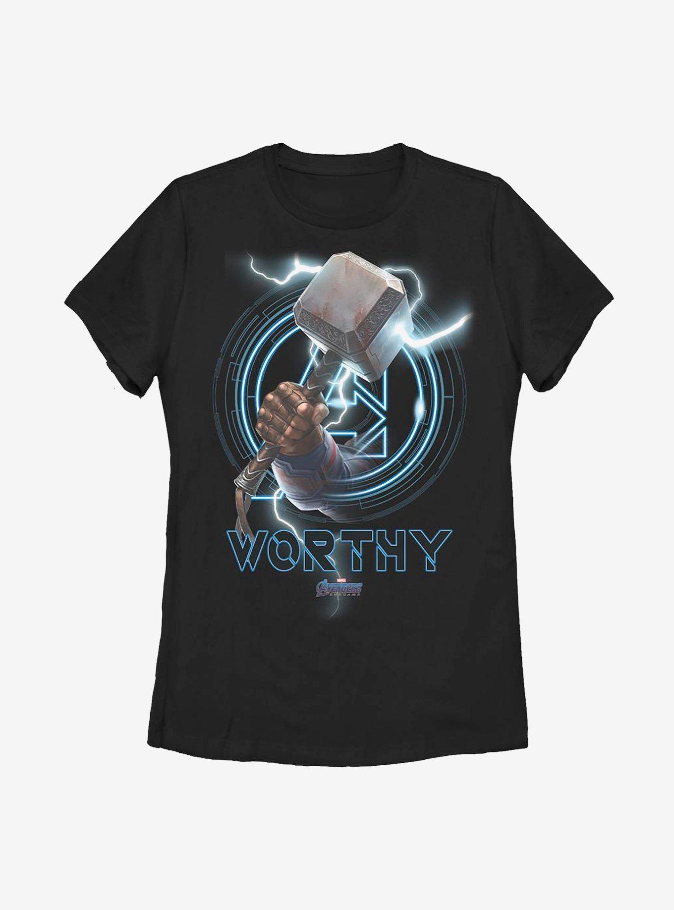 Marvel Thor Cap Worthy Womens T-Shirt, BLACK, hi-res