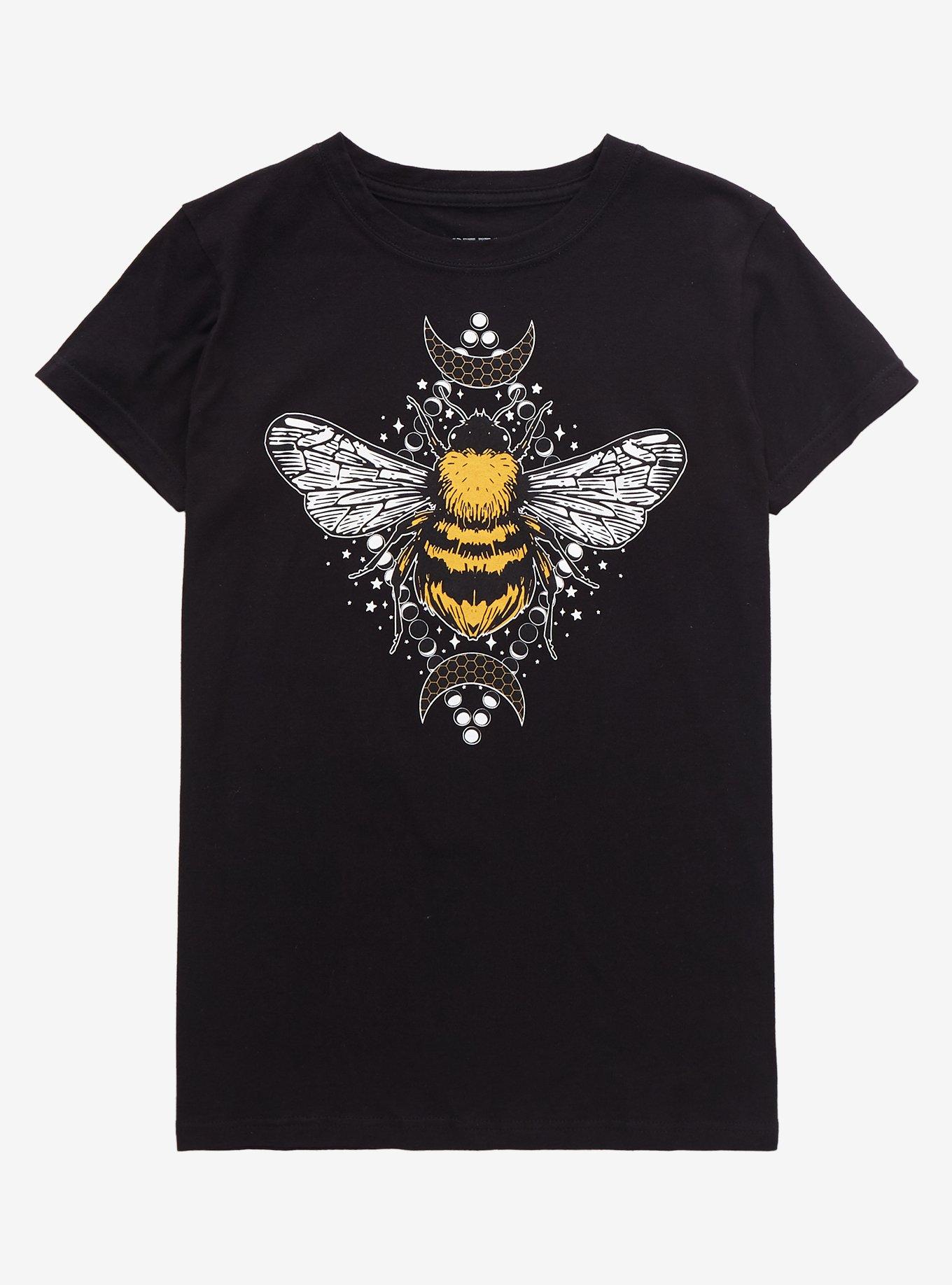 Bumble Bee Moon Phase Boyfriend Fit Girls T-Shirt, MULTI, hi-res