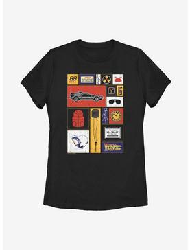 Back To The Future Boxes Icons Womens T-Shirt, , hi-res