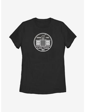 Back To The Future Clock Tower Button Womens T-Shirt, , hi-res