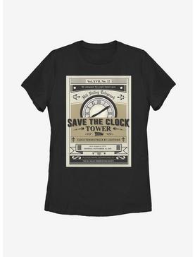 Back To The Future Clock Tower Flyer Womens T-Shirt, , hi-res