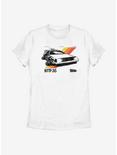 Back To The Future DeLorean Womens T-Shirt, WHITE, hi-res