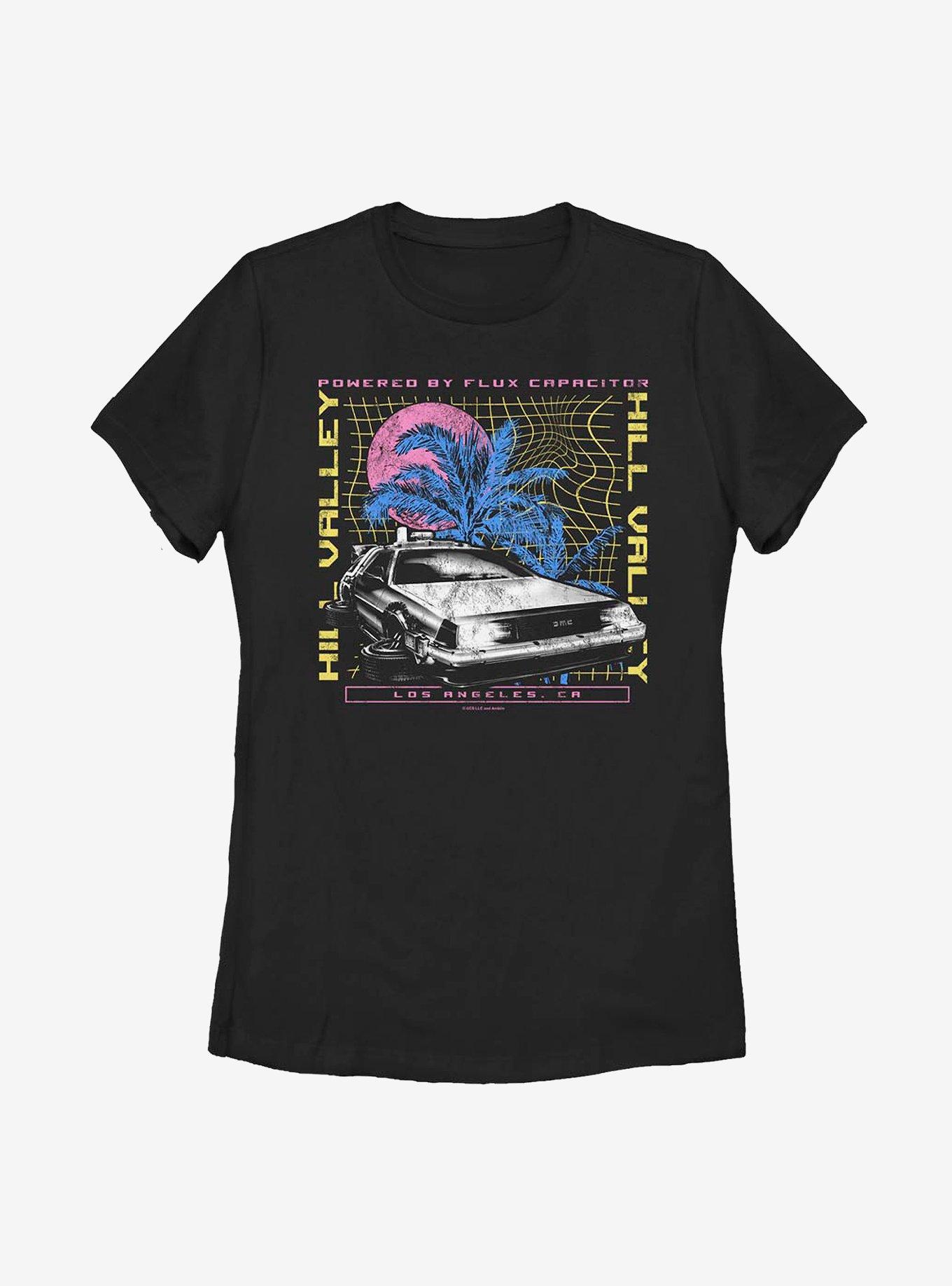 Back To The Future DeLorean Destination Womens T-Shirt, BLACK, hi-res