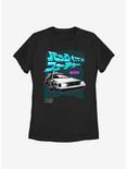 Back To The Future Japanese Text DeLorean Womens T-Shirt, BLACK, hi-res
