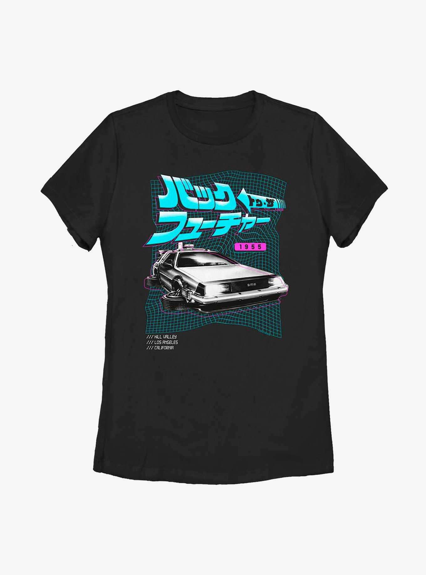 Back To The Future Japanese Text DeLorean Womens T-Shirt, , hi-res