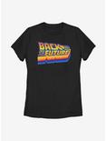 Back To The Future Logo Vintage Womens T-Shirt, BLACK, hi-res