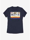 Back To The Future Plate Womens T-Shirt, NAVY, hi-res
