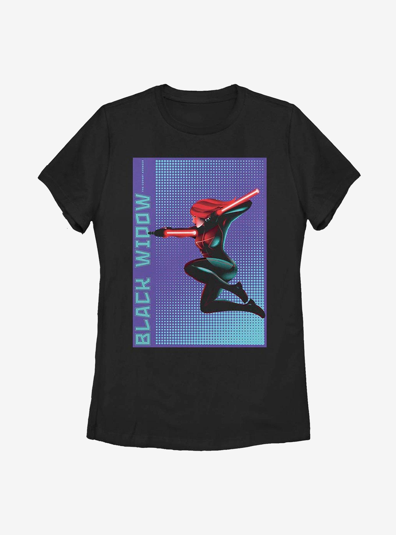 Marvel Black Widow Halftone Widow Womens T-Shirt, BLACK, hi-res