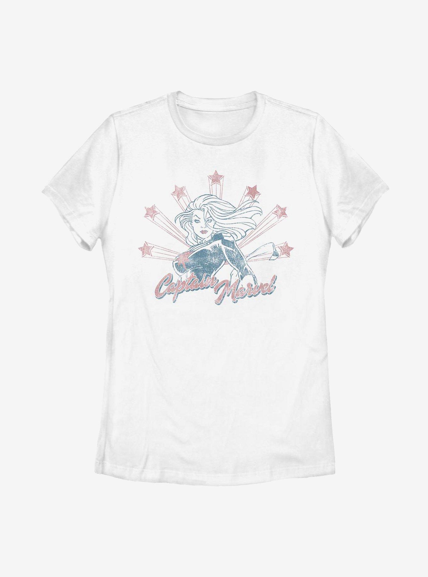 Captain Marvel Retro Capt Marv Womens T-Shirt, , hi-res