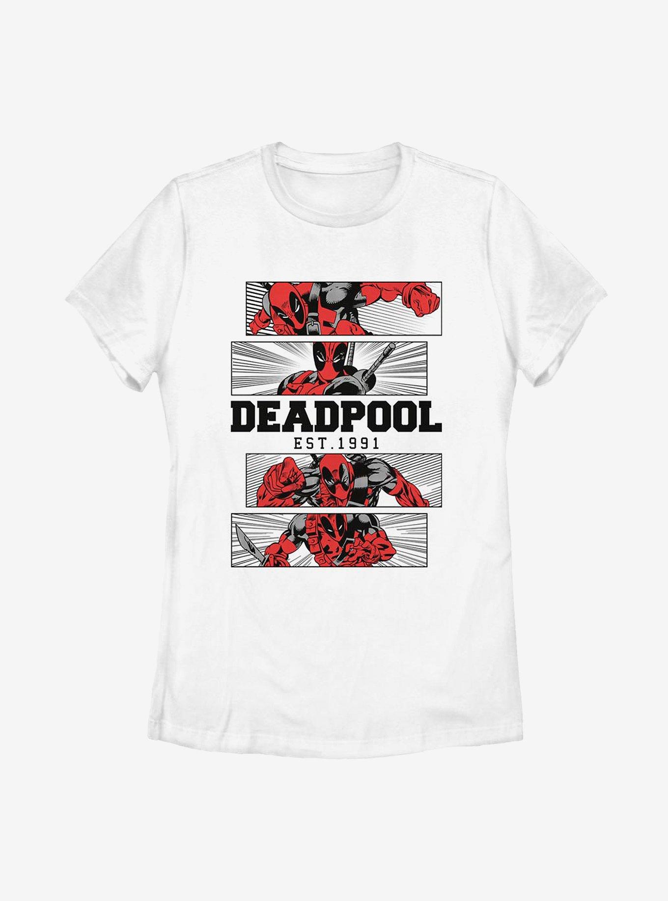 Marvel Deadpool 4 Panel 2 Tone Womens T-Shirt, , hi-res