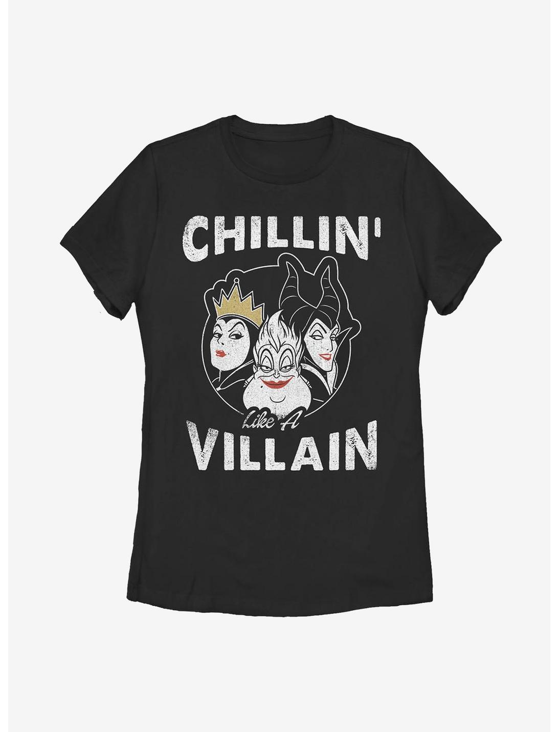 Disney Villains Chillin Womens T-Shirt, BLACK, hi-res