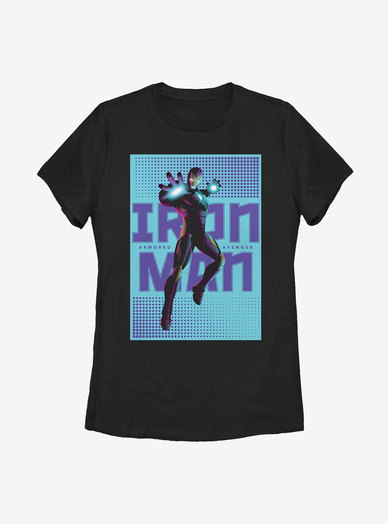 Marvel Iron Man Halftone Iron Man Womens T-Shirt, , hi-res