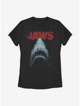 Jaws Poster Womens T-Shirt, BLACK, hi-res