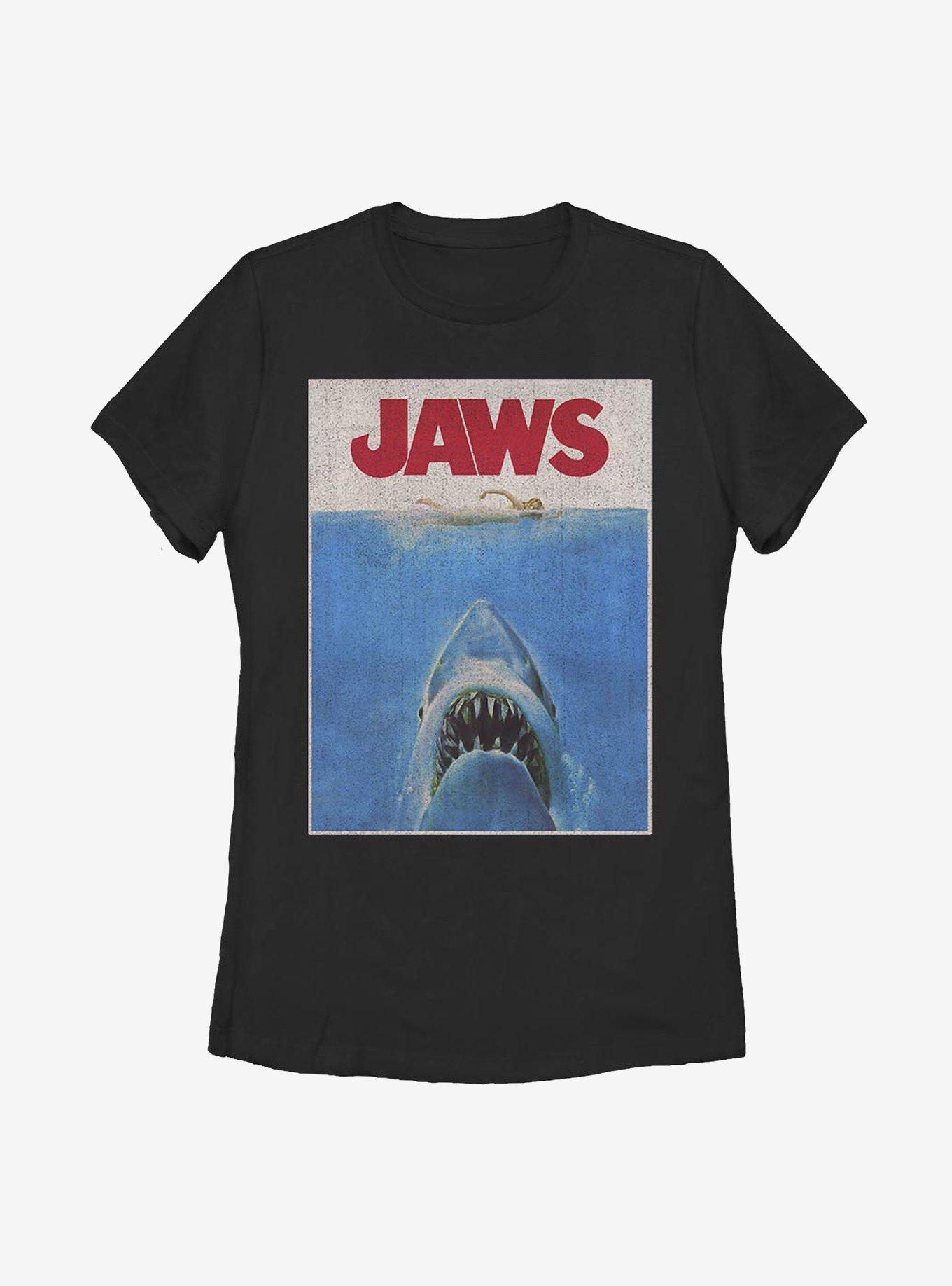 Jaws Retro Poster Womens T-Shirt, , hi-res