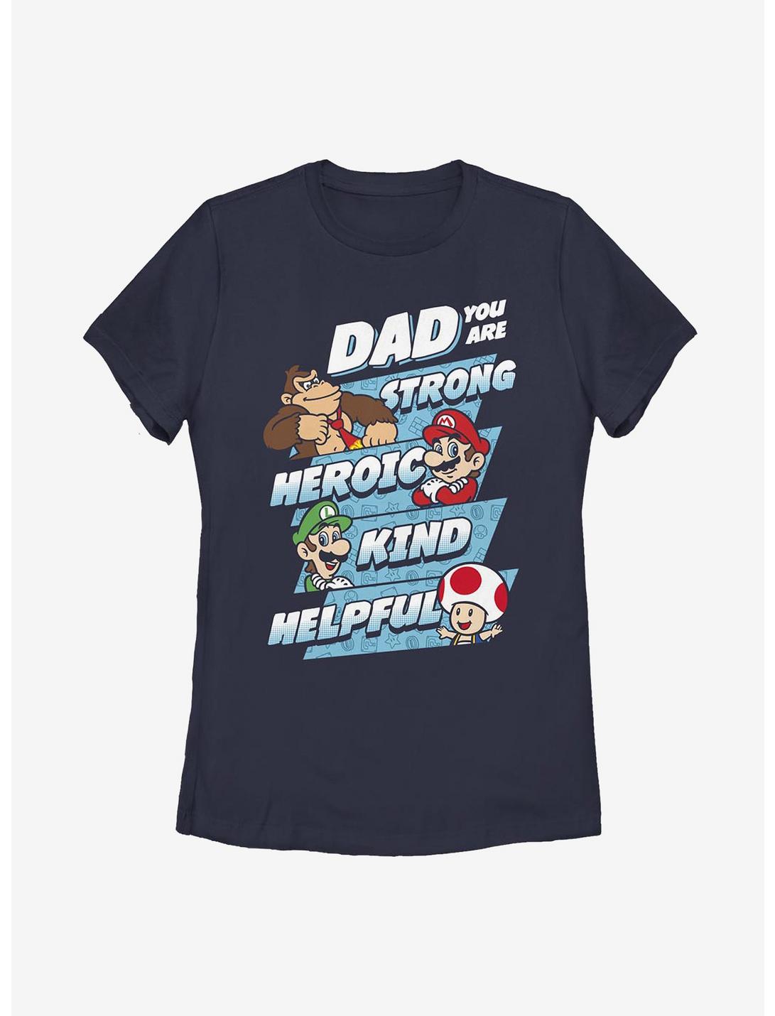 Nintendo Super Mario Dad Jumble Womens T-Shirt, NAVY, hi-res