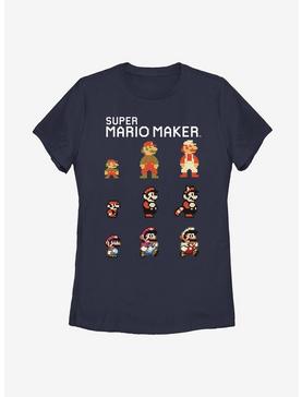 Nintendo Super Mario Evolution Womens T-Shirt, NAVY, hi-res