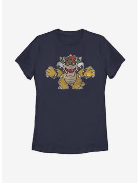 Nintendo Super Mario Just Bowser Womens T-Shirt, NAVY, hi-res