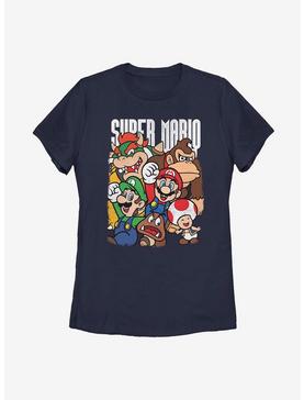 Nintendo Super Mario Super Grouper Womens T-Shirt, NAVY, hi-res